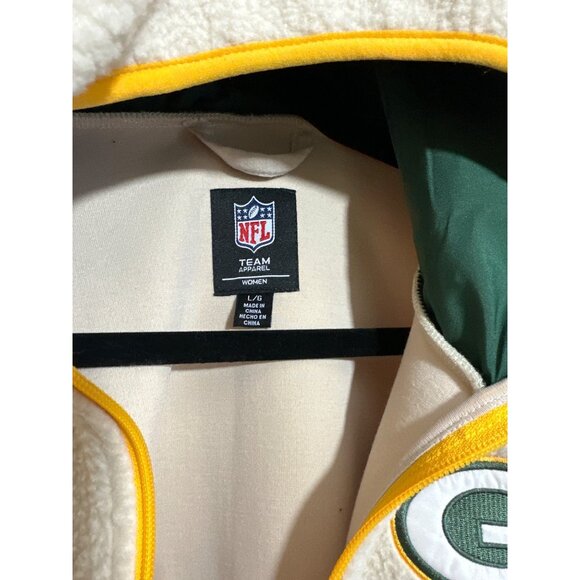 NFL Team Apparel Green Bay Packers Sherpa Fleece Hoodie Jacket SOLD - Picture 12 of 14